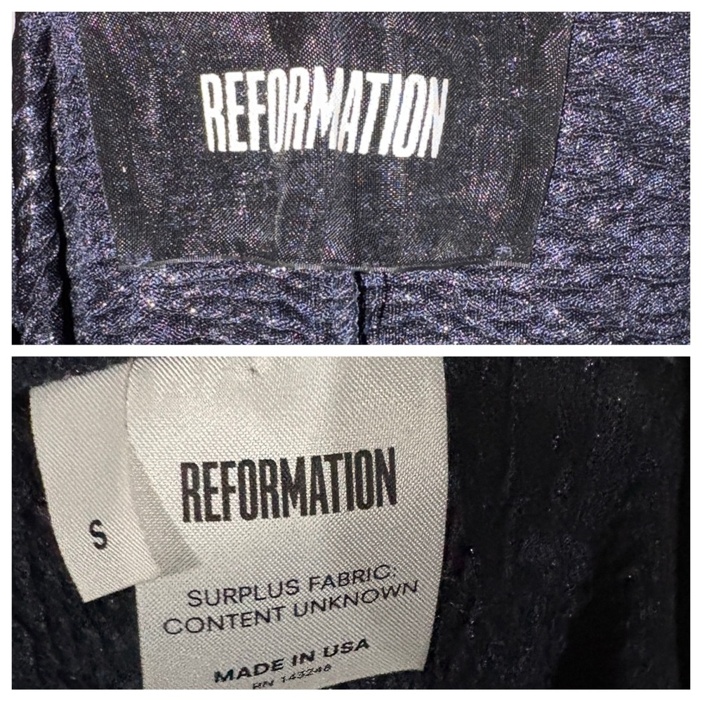 Reformation Jersey Knit Metallic Maxi Dress sz: S Silver Holiday Cocktail Party - Picture 5 of 5